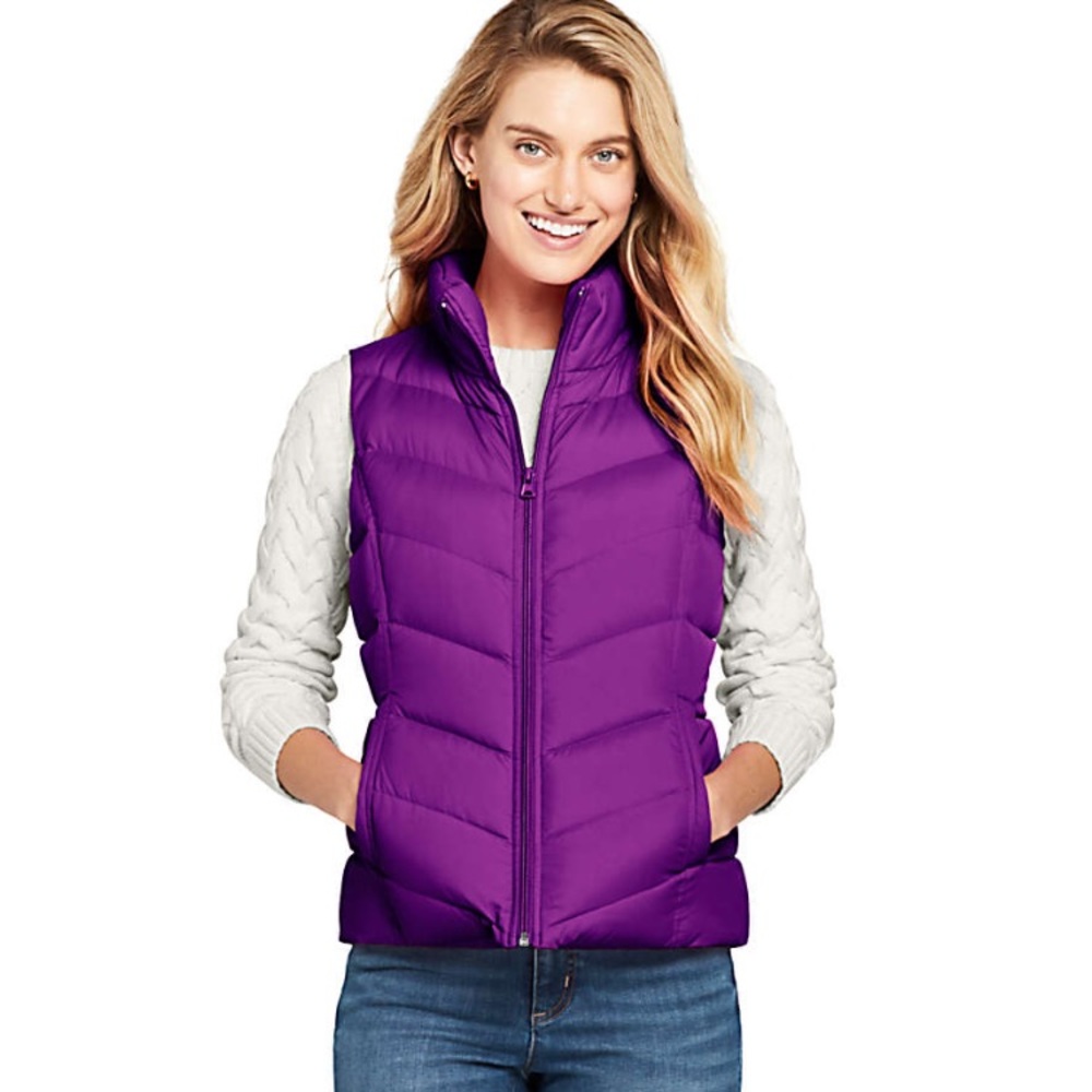 Lands End Winter Down Puffer Vest - Medium Tall